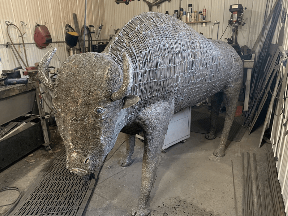City to acquire metal bison sculpture Local news, Weather, Sports, Free